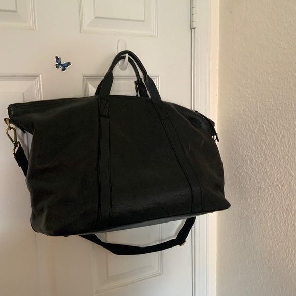 Madewell Black Leather Overnight/Weekender Bag - Picture 11 of 11